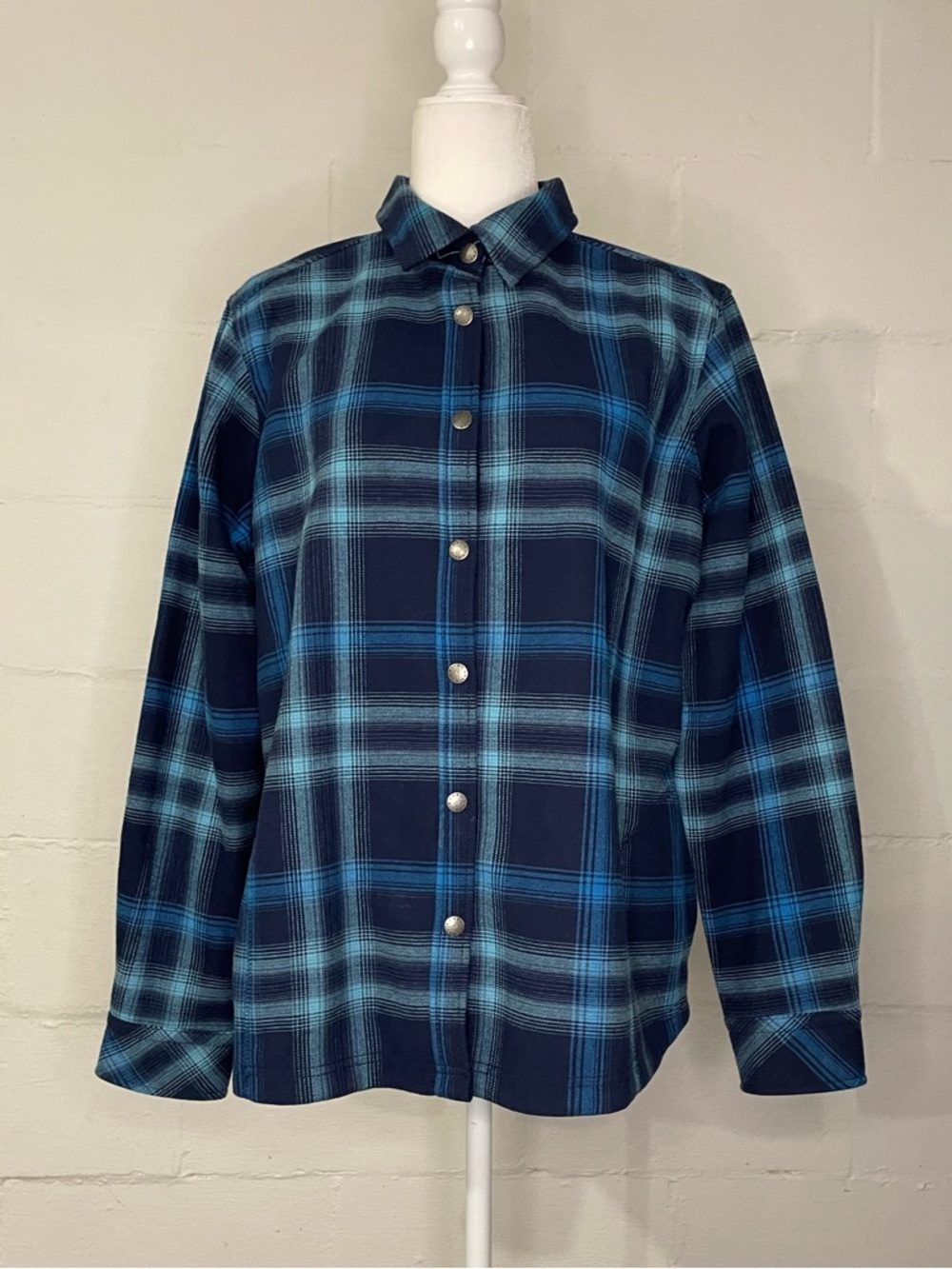 Orvis Blue Plaid Button-Down Shirt